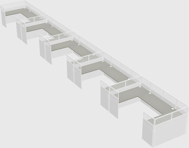 U-shaped cubicle