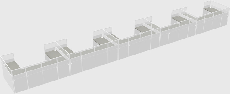 U-shaped cubicle