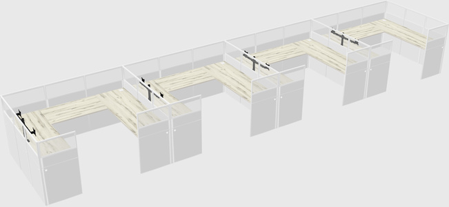 U-shaped cubicle