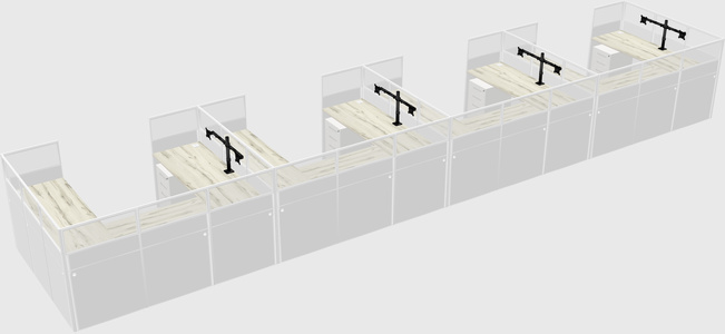 U-shaped cubicle