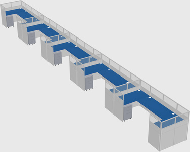 U-shaped cubicle