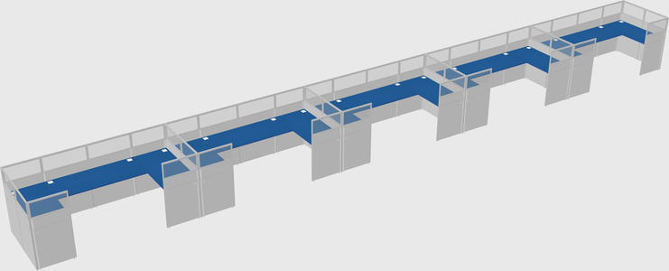 U-shaped cubicle