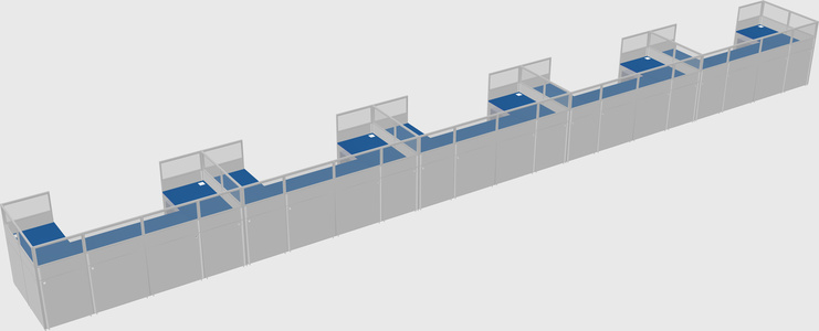 U-shaped cubicle