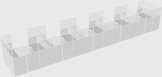 U-shaped cubicle