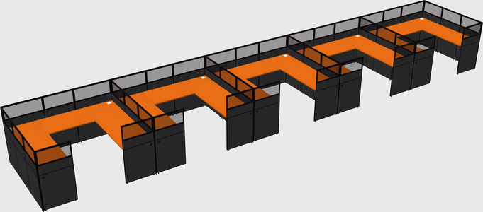 U-shaped cubicle