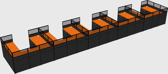 U-shaped cubicle