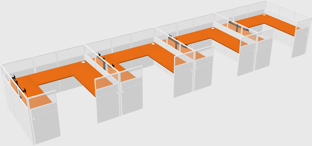 Cabine en u