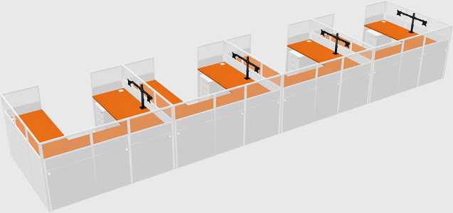 Cabine en u