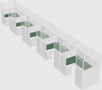 U-shaped cubicle