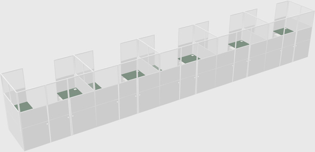 U-shaped cubicle