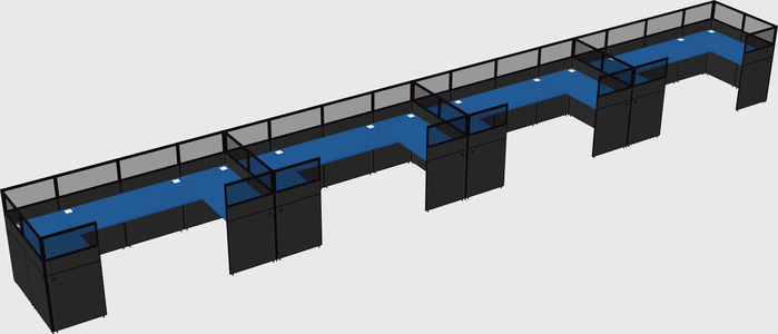U-shaped cubicle