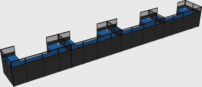 U-shaped cubicle