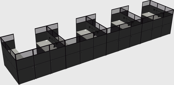 U-shaped cubicle
