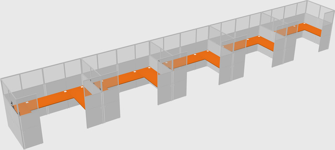 U-shaped cubicle