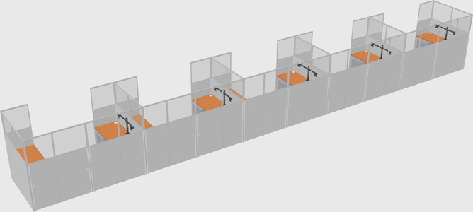 U-shaped cubicle