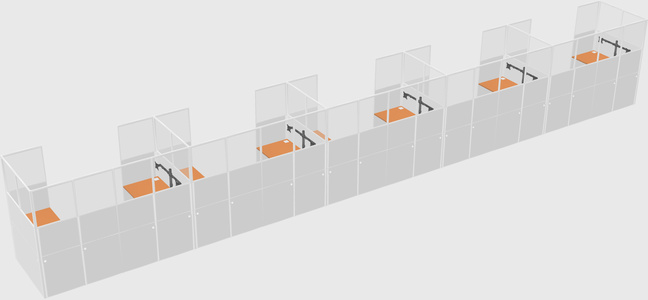 U-shaped cubicle
