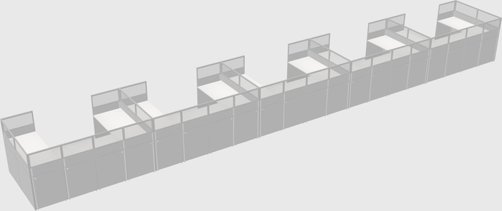 Cabine en u