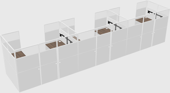U-shaped cubicle