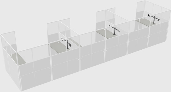 U-shaped cubicle