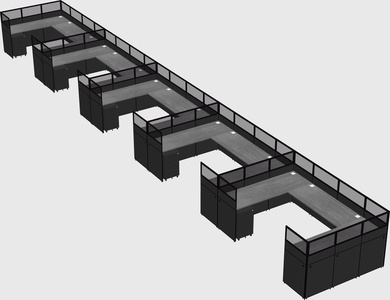 U-shaped cubicle