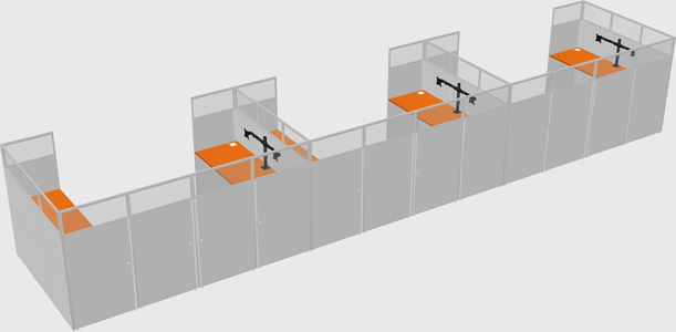 U-shaped cubicle