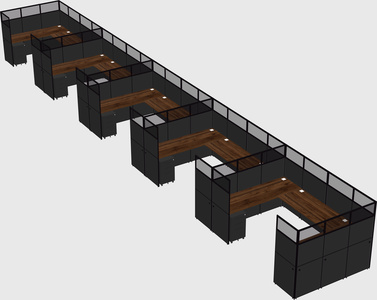 U-shaped cubicle