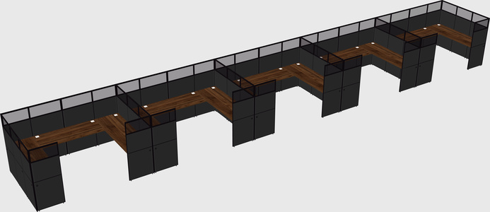U-shaped cubicle