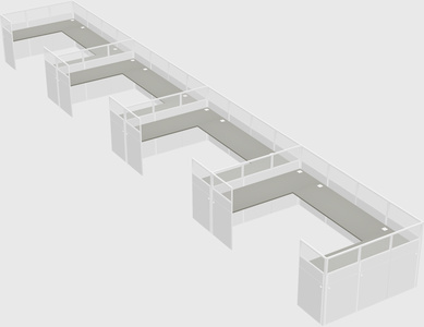 U-shaped cubicle