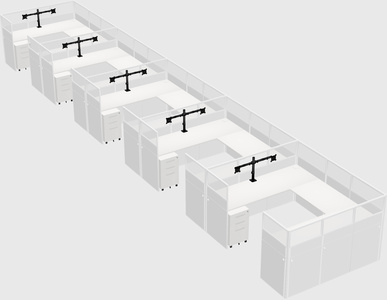 U-shaped cubicle