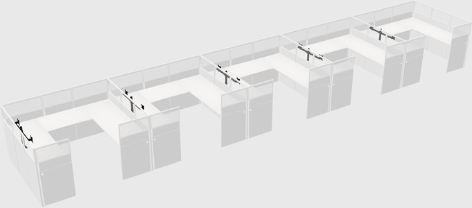 U-shaped cubicle