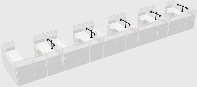U-shaped cubicle