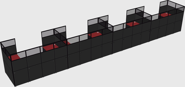 U-shaped cubicle
