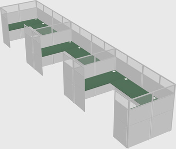 U-shaped cubicle