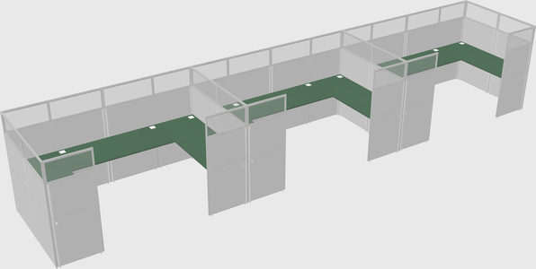 U-shaped cubicle