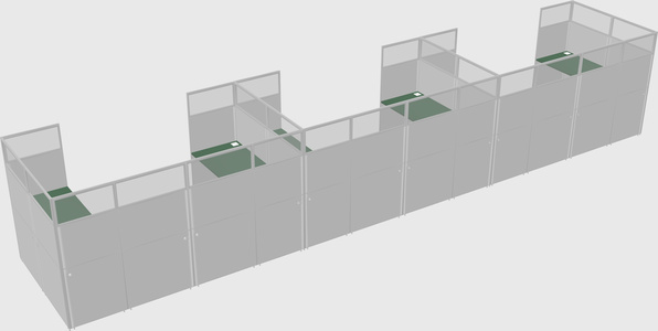 U-shaped cubicle