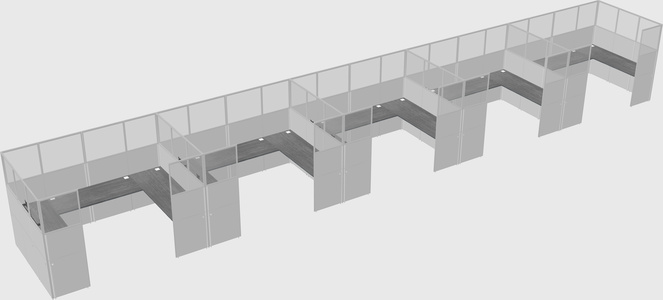 U-shaped cubicle