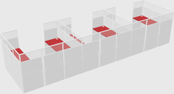 U-shaped cubicle