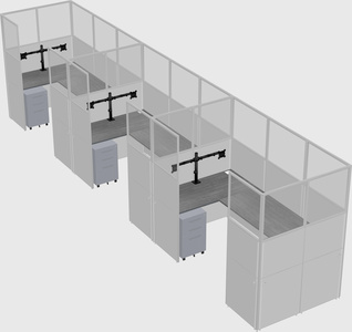 U-shaped cubicle