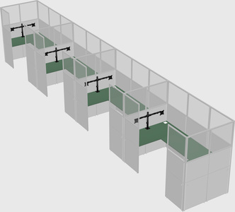 U-shaped cubicle