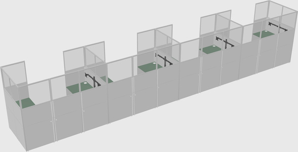 U-shaped cubicle