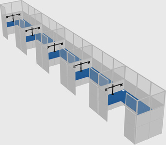 U-shaped cubicle