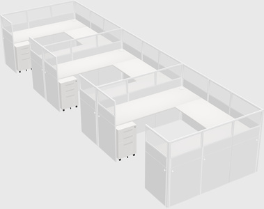 U-shaped cubicle