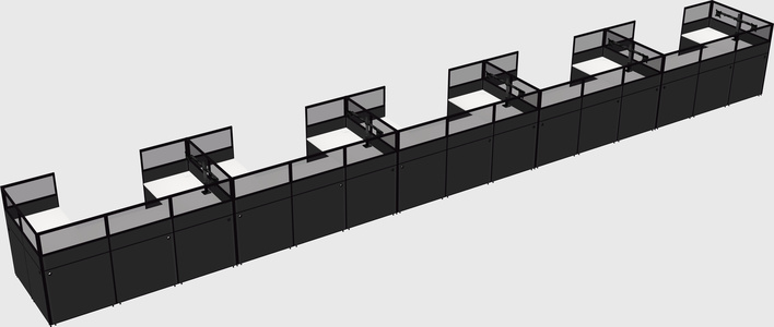 U-shaped cubicle