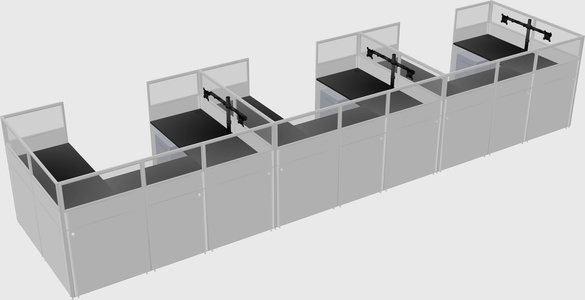 U-shaped cubicle