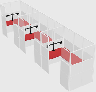 U-shaped cubicle