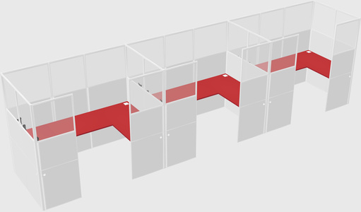 U-shaped cubicle