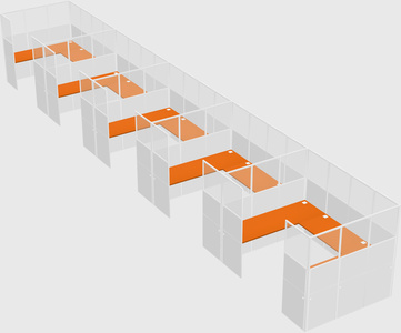 U-shaped cubicle
