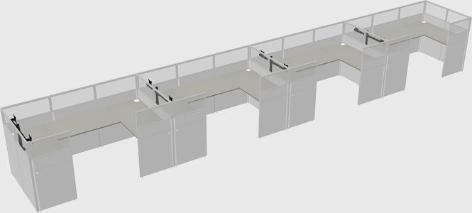 U-shaped cubicle