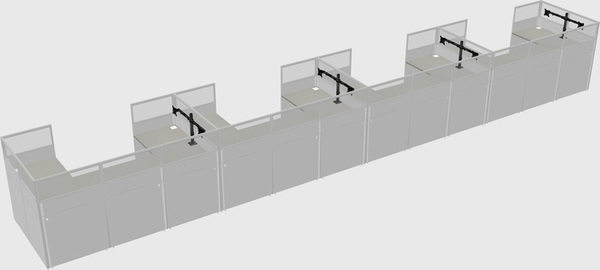 U-shaped cubicle