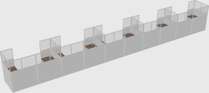 U-shaped cubicle